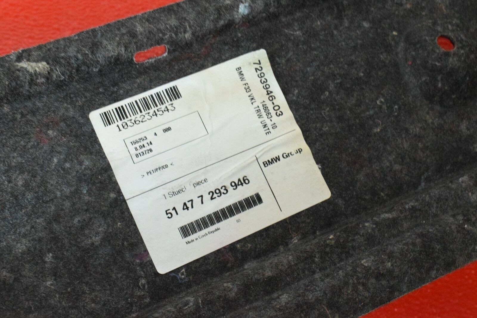 BMW F33 428 430 435 440 CONVERTIBLE REAR TRUNK LOWER PARTITION COVER TRIM OEM - Image 5
